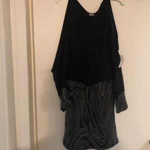 Black & silver elegant dress, brand new !